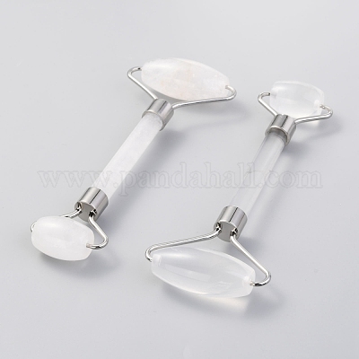 Натуральный кварцевый латунный массажер для лица&nbsp;MRMJ-G009-49P-1