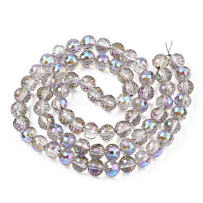 Прозрачные гальванические стеклянные бусины EGLA-TAC0003-04D-1