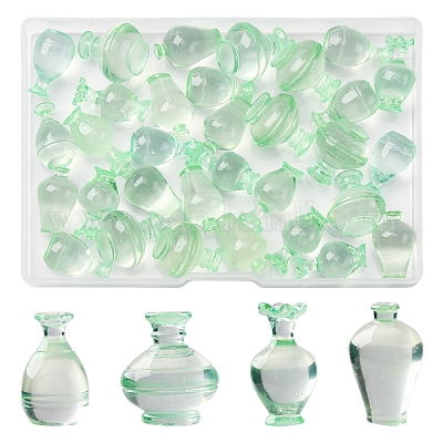 32 шт. 4 стиля вазы из смоляного фарфора миниатюрные украшения AJEW-FS0001-22-1