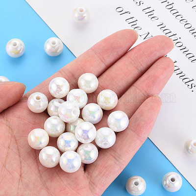 Непрозрачные акриловые бусины X-MACR-S370-D12mm-01-1