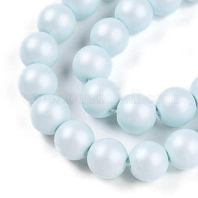 Выпечка из окрашенного перламутрового стекла жемчужные бусинки HY-N002-6mm-B01-1