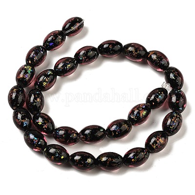 Нити стеклянных бусин из дихроичной фольги ручной работы DICH-U001-12G-1