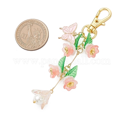 Акриловые цветочные подвески HJEW-JM04196-01-1