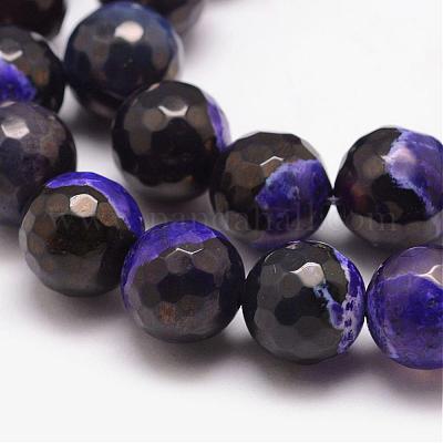 Бусы из натурального огненного агата с потрескиванием G-K166-06F-12mm-08-1