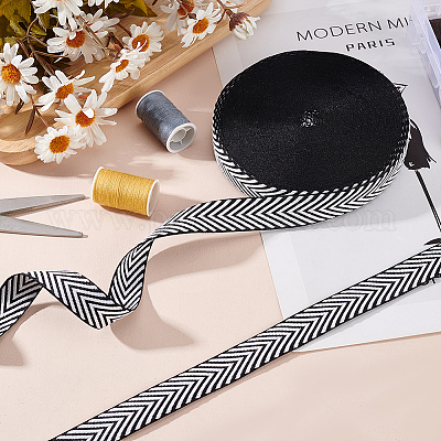 Полиэстеровые жаккардовые ленты с рисунком «в елочку» OCOR-PH0002-90A-1