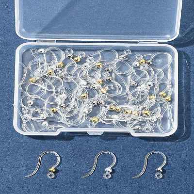 60 шт. 3-х цветные экологически чистые пластиковые крючки для сережек STAS-FS0001-61-1