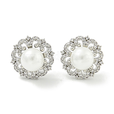 Серьги-гвоздики из циркония EJEW-H014-05P-1