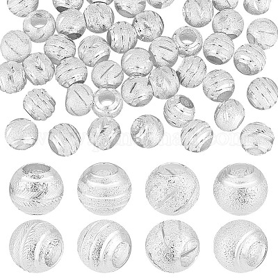 64 шт. 4 стиля латунные бусины с большим отверстием на удачу KK-GA0001-59S-1