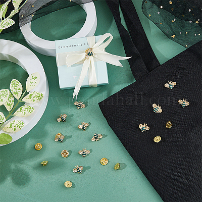 12 шт. эмалевая брошь в виде пчелы JEWB-FH0001-46-1