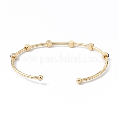 Латунь манжеты браслеты BJEW-A134-02G-04-1