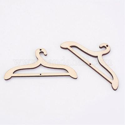 Неокрашенный деревянный кулон&nbsp;WOOD-K005-10-1