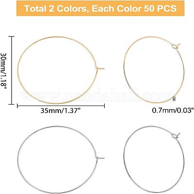 100 шт. 2 цвета 316 хирургическая нержавеющая сталь бокалы кольца подвески STAS-UN0028-95B-1