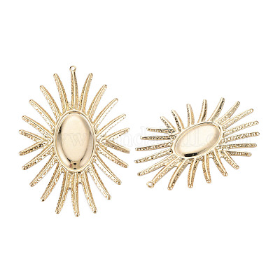 Экологически чистые железные подвески оправы кабошон IFIN-N006-35B-01-RS-1