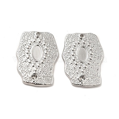 Подвеска-кабошон из нержавеющей стали 304 STAS-I197-004P-1