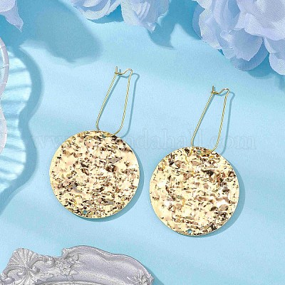 Латунные серьги обруча EJEW-JE05955-1