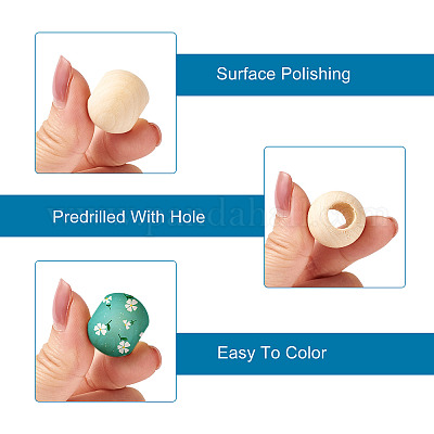 Натуральные деревянные бусы WOOD-TA0001-48-1