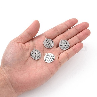 Подвески из не тускнеющей нержавеющей стали 201 в стиле сакральной геометрии STAS-S105-JN899-1-1