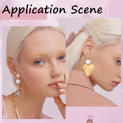 20 шт. фурнитура для сережек-гвоздиков из нержавеющей стали 304 2 размера STAS-BBC0003-41-1