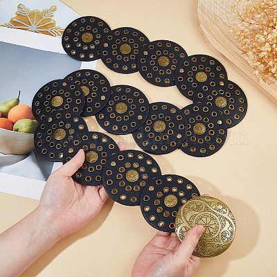 Винтажные ремни с дисковой цепью из искусственной кожи AJEW-WH0696-051B-1