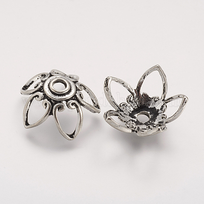 Тибетском стиле сплав шарик крышки PALLOY-F149-12AS-1