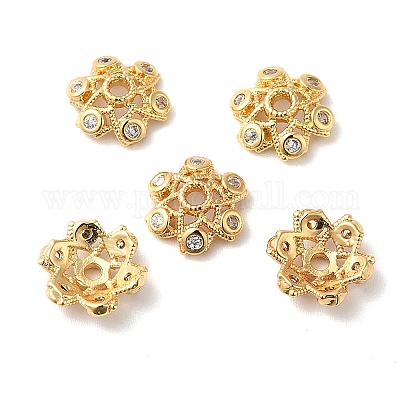 Латунь микро проложить кубический цирконий шарик KK-E068-VF845-2-1