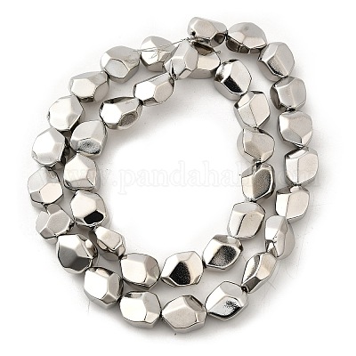 Стеклянные бусины с гальваническим покрытием  EGLA-V001-06F-1