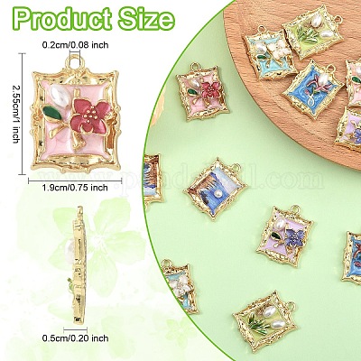 12шт 6 стиля подвески из сплава с эмалью FIND-YW0007-49-1