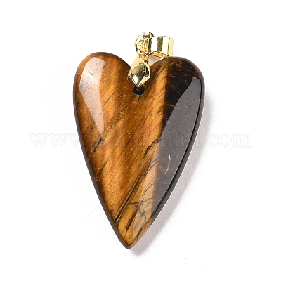 Природных тигровый глаз подвески G-E570-01G-07-1