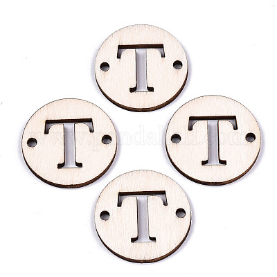 Необработанные соединители звеньев из натурального тополя WOOD-S045-140B-01T-1