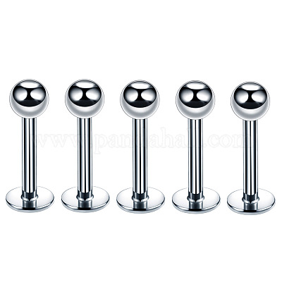 Круглые лабреты из нержавеющей стали 304 с внутренней резьбой для женщин и мужчин WG9B6EB-01-1