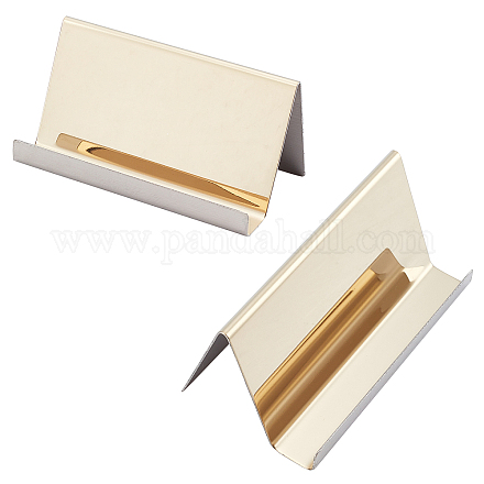 ステンレス鋼の名刺フレーム  ライトゴールド  1-3/4x3-1/2x2インチ（4.5x9x5cm） ODIS-WH0008-37LG-1
