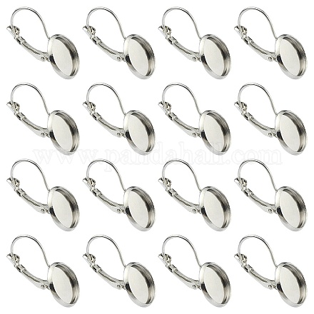10 pièces de boucles d'oreilles à levier en laiton KK-YW0002-21P-1