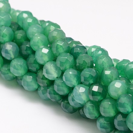 Natural Green Onyx Agate Beads Strands G-K115-23F-8mm-1