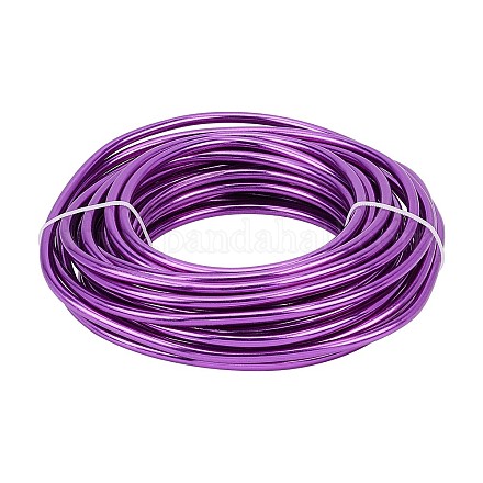 丸アルミ線  ジュエリー作りのための  暗紫色  4ゲージ  5.0mm  約32.8フィート（10m）/ 500g AW-BC0007-5.0mm-08-1