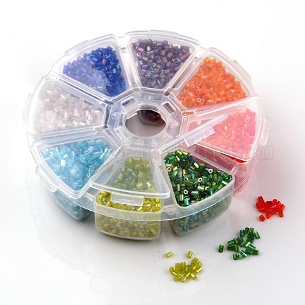 1 Box Two Cut Glass Seed Beads SEED-X0028-B-1-1