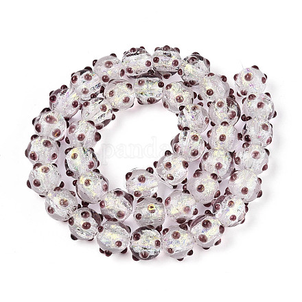 Нити из фольгированных бусин лэмпворк ручной работы FOIL-T008-02B-1