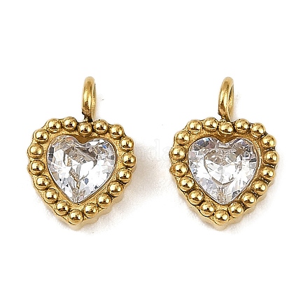 Подвески из нержавеющей стали 304 с микропаве из кубического циркония STAS-K302-01F-G-1