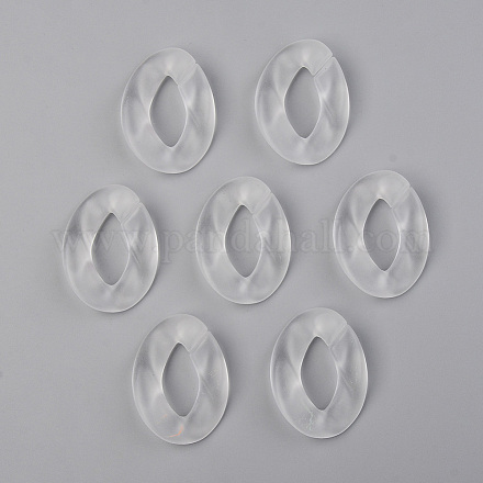 Transparentem Acryl Verknüpfung Ringe OACR-T024-01-K11-1