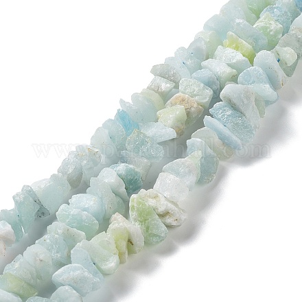 Natural Aquamarine Chip Beads Strands G-M406-A01-1