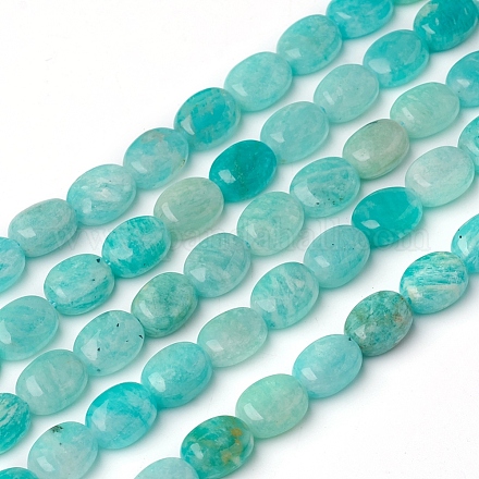 Chapelets de perles en amazonite naturelle G-I271-E03-6x8mm-1