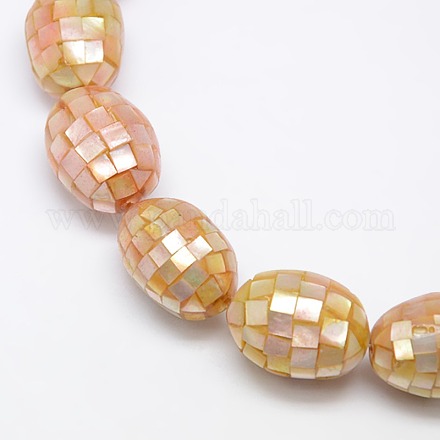 Natural Yellow Shell Beads Strands SSHEL-I008-13B-1