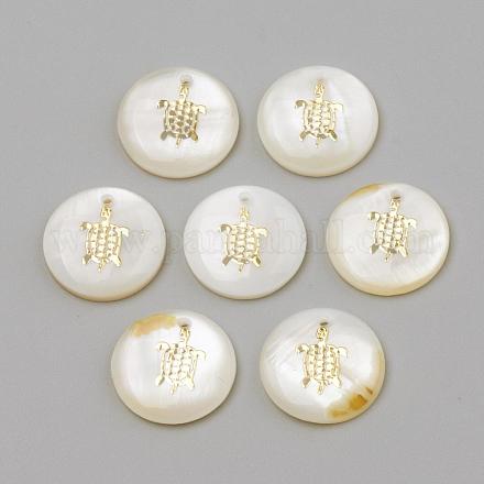 Freshwater Shell Pendants SHEL-Q010-005G-1