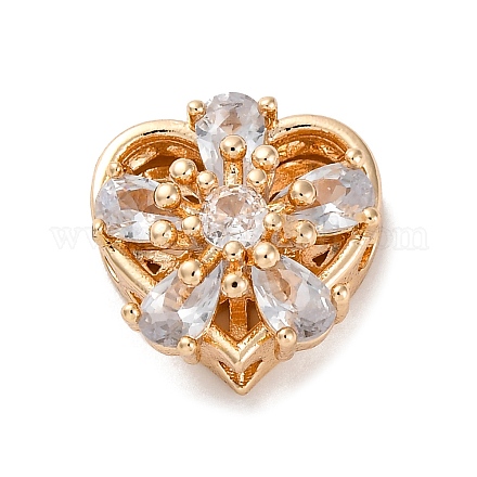 Стойки обшивки латунь микро проложить кубического циркония бусы KK-Z082-12G-1