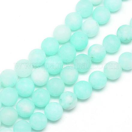 Chapelets de perle en jade blanc naturel G-R297-10mm-56-1