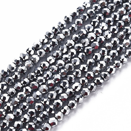 Electroplated Glass Beads Strands EGLA-S174-23D-06-1