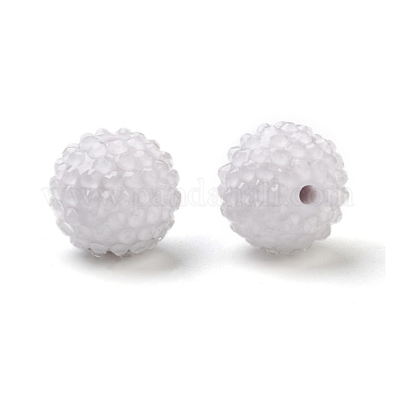 Chunky Resin Rhinestone Bubblegum Ball Beads X-RESI-A001-5-1