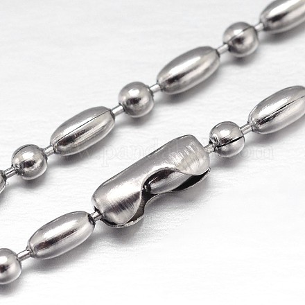 304 шариком из нержавеющей стали цепи ожерелья X-CHS-O004-B-2.4mm-1