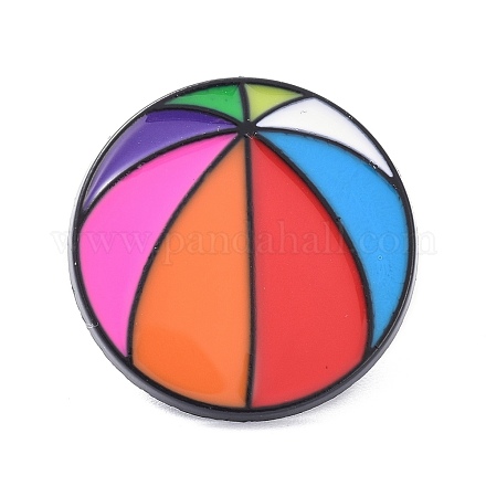 Spilla smaltata in lega a forma di palla JEWB-K005-02-1