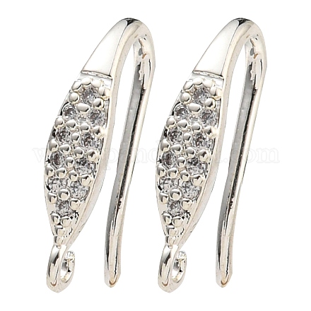 Латунные крючки для серьги из чистого циркония KK-R149-21S-1