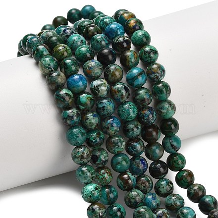 Природные хризоколлу бисер нитей G-L642-B12-6mm-1